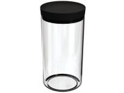 Porta Mantimentos Pote Transparente Tampa Preta 1,9L