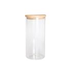 Porta Mantimentos Redondo em Vidro Borossilicato e Tampa Empilhável em Bambu 1,4L - Dynasty Porta Mantimentos Redondo em Vidro Borossilicato e Tampa Empilhável em Bambu 1,4L - Dynasty