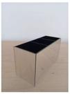 Porta Maquiagem Acrílico Preto Espelhado Prata Pincel Rímel Porta Maquiagem Acrílico Preto Espelhado Prata Pincel Rímel