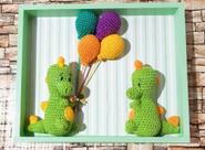 Porta Maternidade Dino 25cm altura 30cm largura.