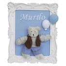 Porta Maternidade Quadro Urso e Bexigas Quarto Bebê Infantil Menino