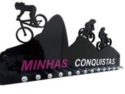 Porta Medalha Mountain Bike Fem Para Até 50 Medalhas