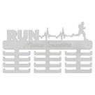 Porta Medalhas Branco Corrida Run Corredor Exercício Funcional MDF Perso Porta Medalhas Branco Corrida Run Corredor Exercício Funcional MDF Perso