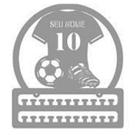 Porta Medalhas Futebol Futsal Bola Time Preto Suporte MDF Personalizado Ganchos Expositor com Nome