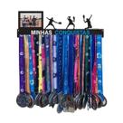 Porta Medalhas Tennis quadro com foto minhas conquistas 20 Ganchos