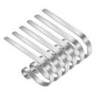 Porta-meias de Natal Ginbel Direct, pacote com 8 unidades prateadas Porta-meias de Natal Ginbel Direct, pacote com 8 unidades prateadas
