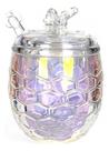 Porta Mel Bee Rainbow De Vidro Com Colher Meleira 230ml Porta Mel Bee Rainbow De Vidro Com Colher Meleira 230ml