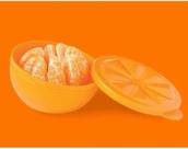 Porta metade, limão, laranja da tupperware