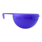 Porta metade redondo roxo da tupperware