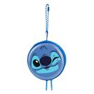 Porta Moeda Circular Azul Stitch 7,5cm Disney Produto Licenciado