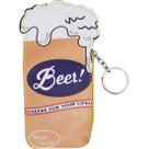 Porta Moedas Chaveiro Beer - Laranja e Verde