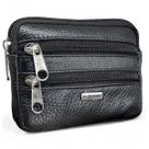 Porta Moedas Níquel Grande De Couro Com 3 Bolsos