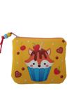 Porta moedas - Niqueleira cupcake raposa amarela
