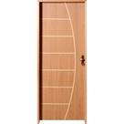 Porta Montada Imbuia Frisada Belissima 210x82cm Esquerda
