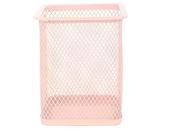 Porta Objeto Lápis Maquiagem Metal Organizador Rosa Aramado