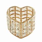 Porta Objeto Pincel Decorativo Metal Aramado Coração Cristal Cor Dourado Modelo Luxo - FWB Porta Objeto Pincel Decorativo Metal Aramado Coração Cristal Cor Dourado Modelo Luxo - FWB