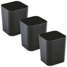 Porta objetos canetas organizador Preto Dello kit com 3 peças