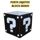 Porta Objetos Cubo Super Mario Preto e Branco Presente Geek