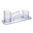 Porta Objetos Organizador de Mesa de Poliestireno Cristal