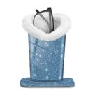 Porta-óculos FINTIE, forrado de pelúcia, azul anti-arranhões