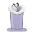 Porta-óculos Fintie, forrado de pelúcia, lilás, roxo, material vegano