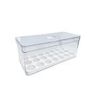 Porta Ovos C/ 40 Unidades Suporte Organizador De Geladeira Cozinha Transparente Tampa Transparente