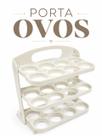 Porta Ovos Organizador de Geladeira Vertical 3 Andares para 24 Ovos