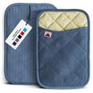 Porta-panelas Big Red House, resistente ao calor, silicone, azul, 2 unidades