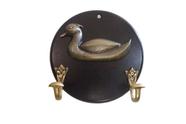 Porta Pano de Pratos Pato Em Latão E MDF
