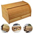 Porta Pão Armazenamento E Organizador De Cozinha Em Bambu