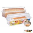 Porta Pão De Forma Com Tampa Transparente Nitron Pote Organizador Para Pães Caixa Armazenamento Plástico BPA Free