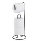 Porta Papel Higienico de Chão Suporte para 3 Rolos Preto - kit com 2 unidades Porta Papel Higienico de Chão Suporte para 3 Rolos Preto - kit com 2 unidades