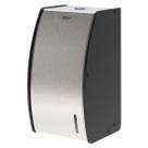 Porta Papel Higiênico Decorline Dispenser para Papel Interfolhado Banheiro Aço Inox e Preto Porta Papel Higiênico Decorline Dispenser para Papel Interfolhado Banheiro Aço Inox e Preto