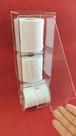 Porta Papel Higiênico em Acrílico Cristal 3mm com 3 Compartimentos