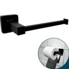 Porta Papel Higiênico Preto Fosco Papeleira Banheiro Metal Inox Suporte De Parede Acessório Lavabo