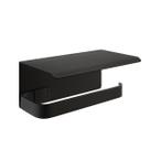 Porta Papel Higiênico Stander Com Suporte Para Celular Preto