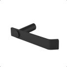 Porta Papel Higiênico Suporte Barra Modelo Patmos Aço Inox Preto Fosco Acetinado