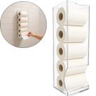 Porta Papel Higiênico Suporte Em Acrílico para 5 Rolos Dispenser Banheiro Organizador Caixa Lavabo