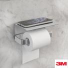 Porta Papel Higiênico Suporte Para Celular Polido Fixação Adesiva 3M Porta Papel Higiênico Suporte Para Celular Polido Fixação Adesiva 3M