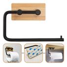 Porta Papel Suporte Papeleira Bambu Parede Dupla Face 3M - Clink