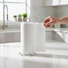 Porta Papel Toalha de Cozinha Plug Lar Europeu Basic Cromado, Compacto e Elegante