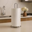 Porta papel toalha vertical de bancada moderno decorativo em aço cromado para mesa cozinha Porta papel toalha vertical de bancada moderno decorativo em aço cromado para mesa cozinha