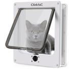 Porta para animais de estimação CEESC Large para cães e gatos interior/exterior branca