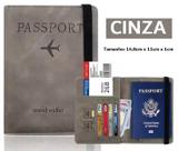 Porta Passaporte Carteira Documentos Cartão Para Viagem