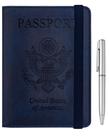 Porta-passaporte WALNEW RFID PU em couro com caneta para viagens Porta-passaporte WALNEW RFID PU em couro com caneta para viagens