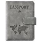 Porta-passaportes Eoehro Passport Wallet com bloqueio de RFID cinza