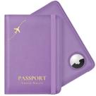 Porta-passaportes Stouchi AirTag com bloqueio de RFID roxo