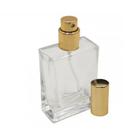 Porta Perfume de Vidro 20ml Com Tampa Dourada