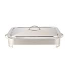 Porta-pirex com tampa em prata Silverlux 38x24x13cm 2,9L