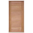 Porta Pivotante BBB-R Frisos Em Arco de Madeira Maciça Reto de Cedro Arana Batentes de 14 CM Casmavi - 2.15 (A) X 1.00 (L)